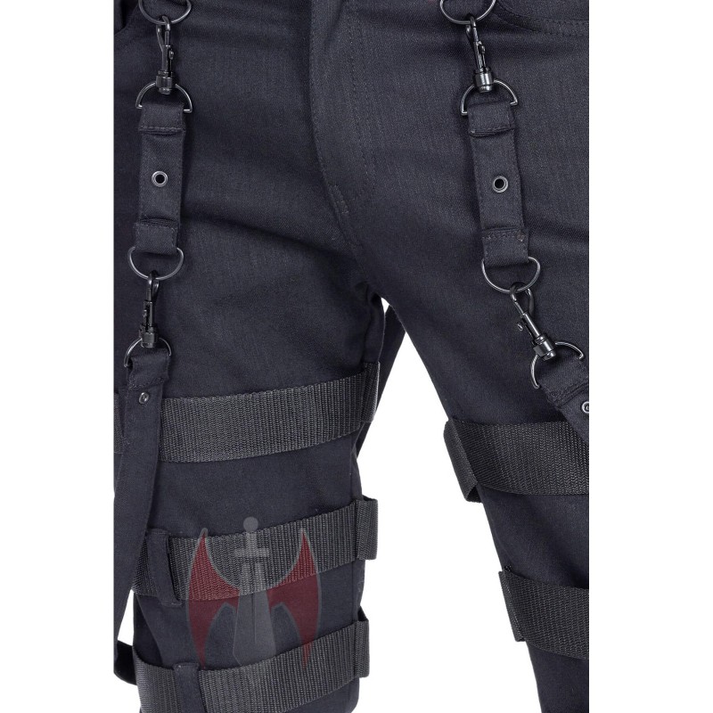 Men Gothic Pants High Waist Pants Baggy Trouser CYBER GOTH Pants